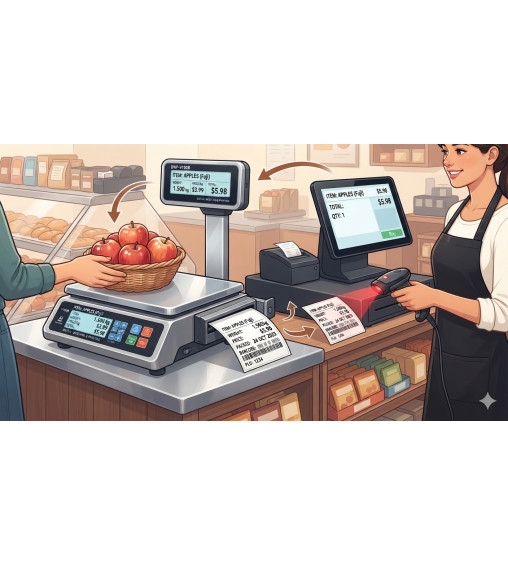 DIGIWEIGH LABEL PRINTING SCALE WITH CASH REGISTER SYSTEM