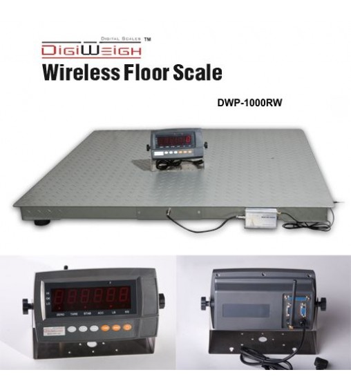 DIGIWEIGH DWP-1000RW 4' X 4' WIRELESS FLOOR SCALE 1000LB/0.1LB